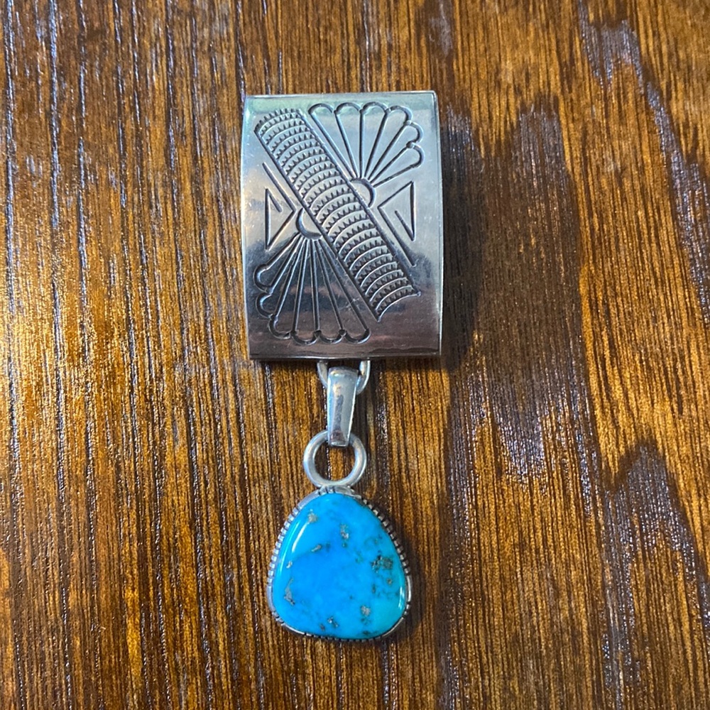 Navajo Stamped Pendant *Signed 925